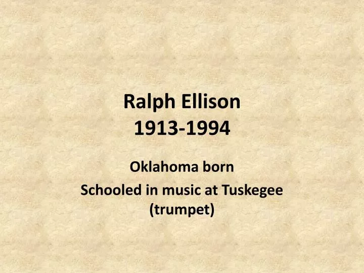 ralph ellison 1913 1994