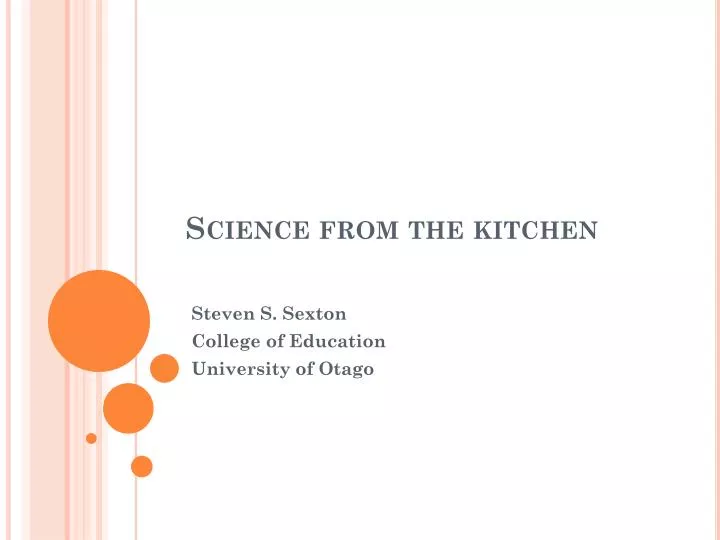 science from the kitchen