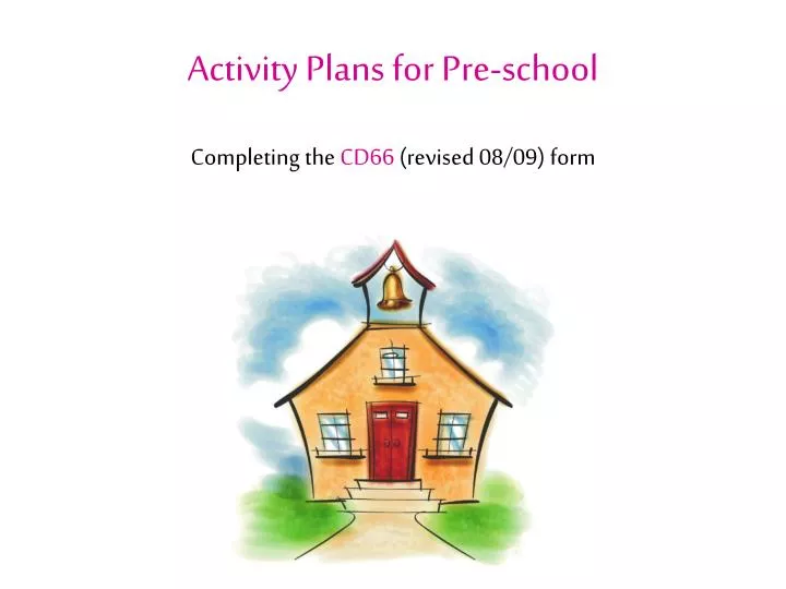 activity plans for pre school