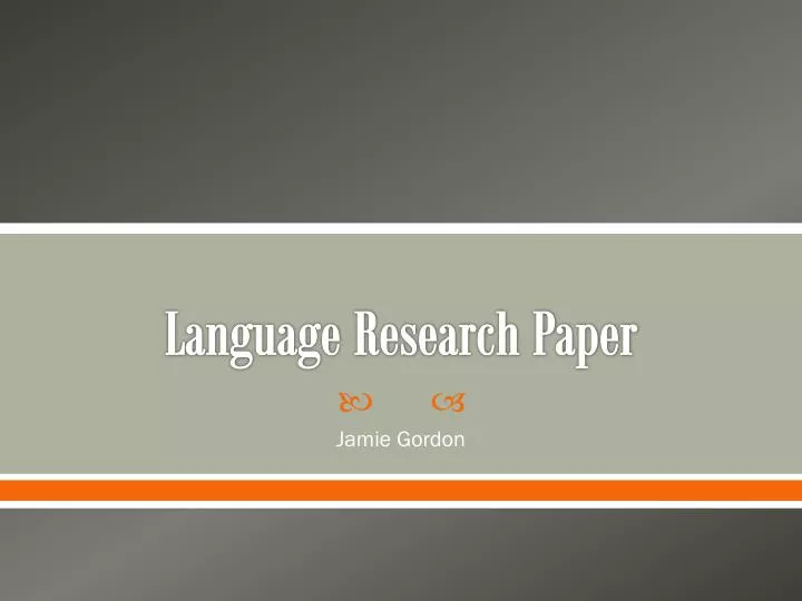 language research paper