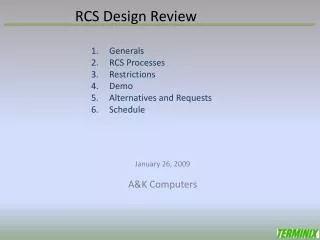 RCS Design Review