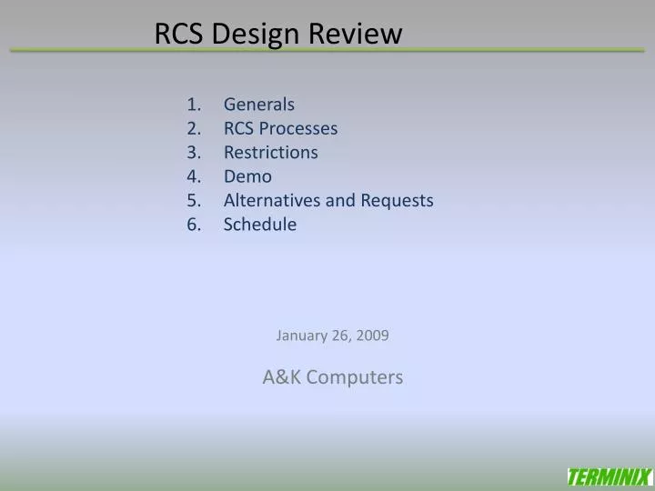rcs design review