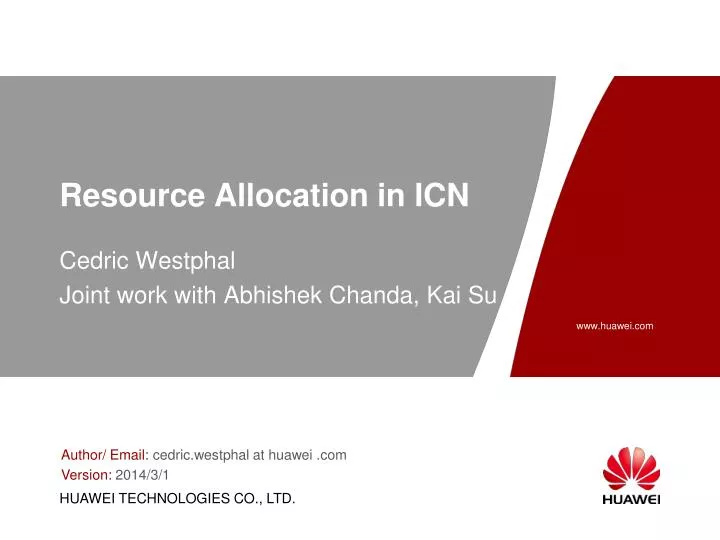 resource allocation in icn
