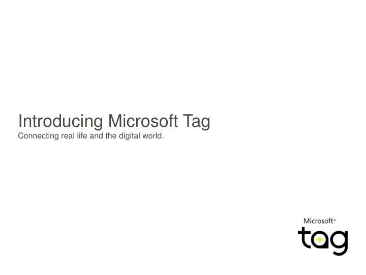 introducing microsoft tag connecting real life and the digital world