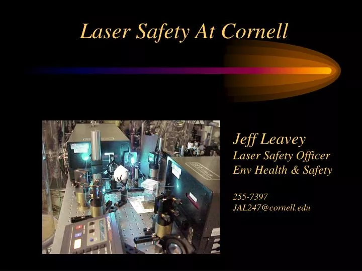 laser safety at cornell