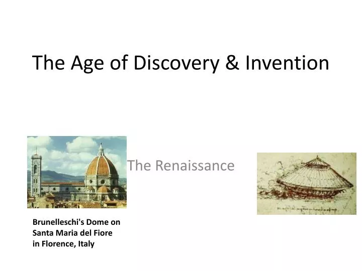 the age of discovery invention