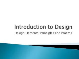 Introduction to Design