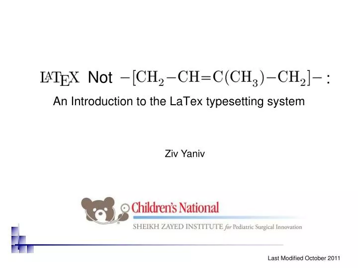 an introduction to the latex typesetting system