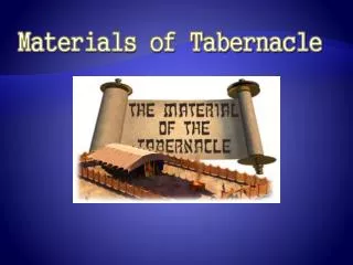 materials of tabernacle