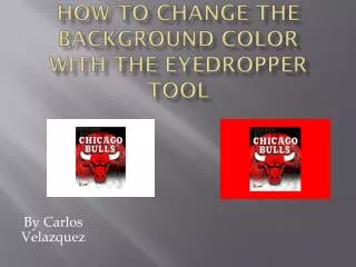 How to Change the background color with the eyedropper tool