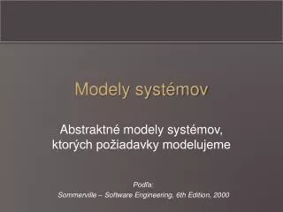Modely systémov