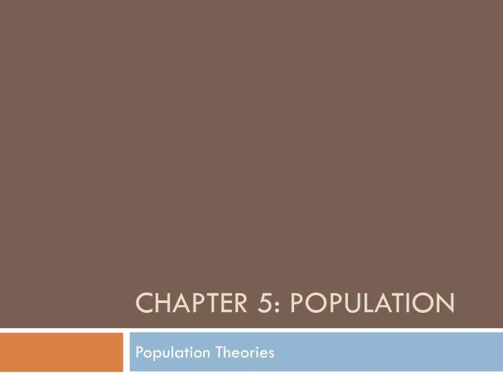 chapter 5 population
