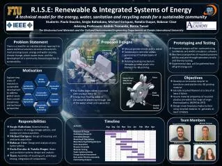 R.I.S.E: Renewable &amp; Integrated Systems of Energy