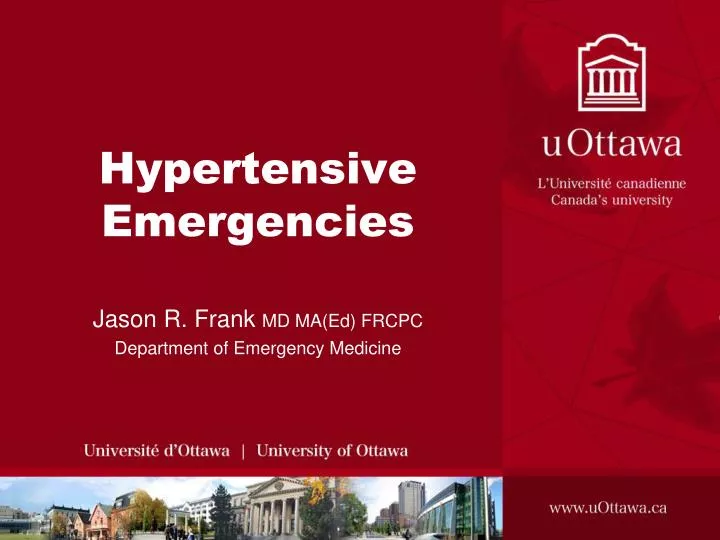 hypertensive emergencies