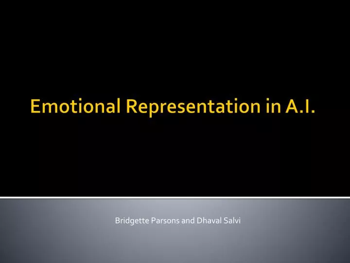 emotional representation in a i