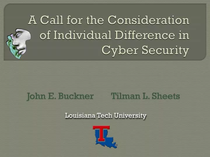 a call for the consideration of individual difference in cyber security