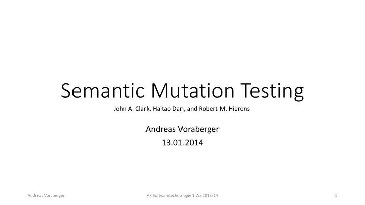 semantic mutation testing