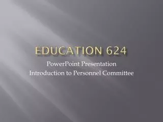 Education 624