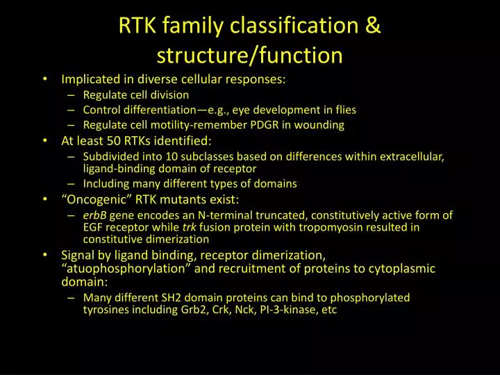 rtk family classification structure function