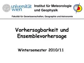 vorhersagbarkeit und ensemblevorhersage