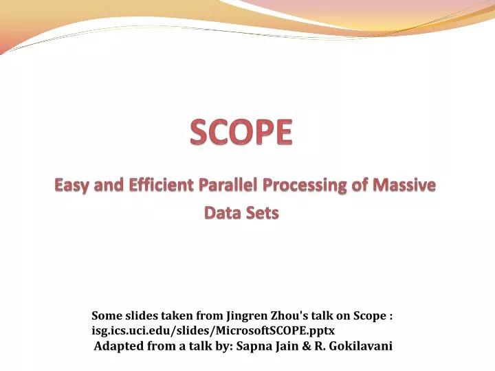 scope easy and efficient parallel processing of massive data sets