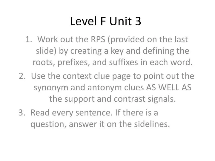 level f unit 3