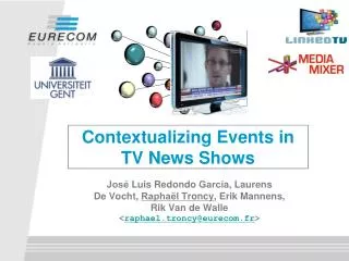 Contextualizing Events in TV News Shows