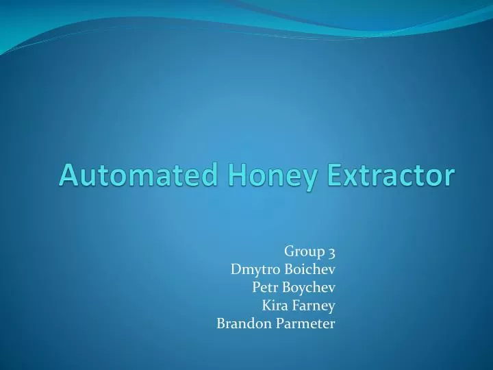 automated honey extractor