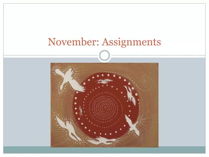 november assignments