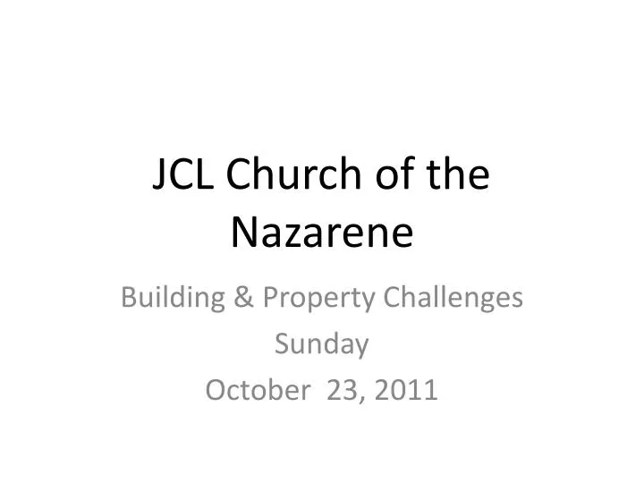 jcl church of the nazarene