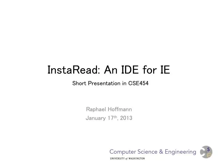 instaread an ide for ie