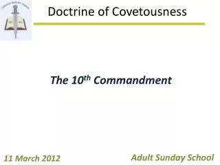 Doctrine of Covetousness