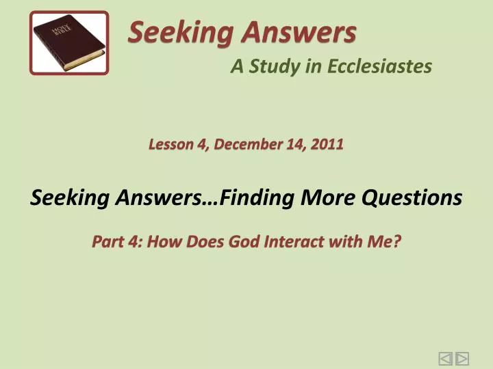 seeking answers finding more questions