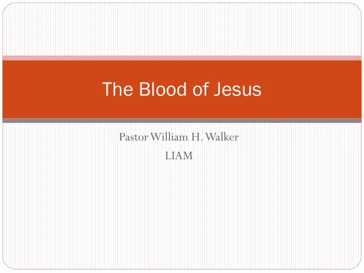 the blood of jesus
