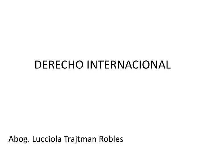 derecho internacional