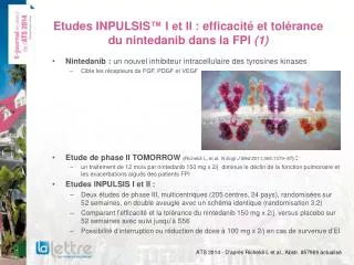 Etudes INPULSIS ™ I et II : efficacité et tolérance du nintedanib dans la FPI (1)