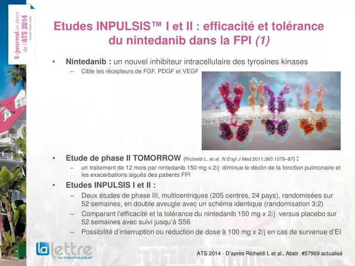 etudes inpulsis i et ii efficacit et tol rance du nintedanib dans la fpi 1