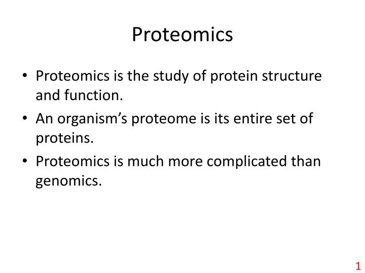 proteomics