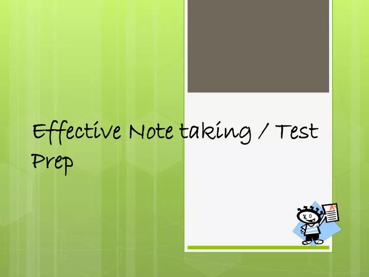 effective note taking test prep