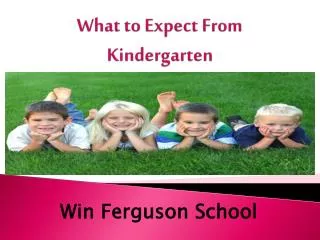 What to Expect From Kindergarten