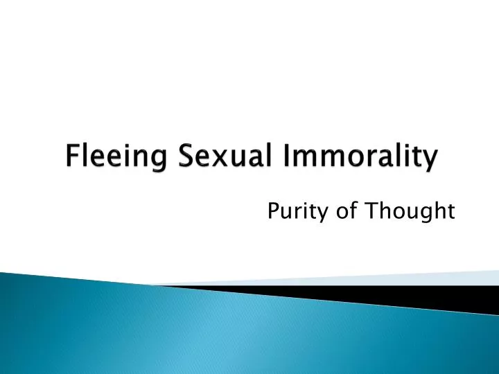 fleeing sexual immorality