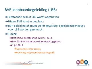 BVR loopbaanbegeleiding (LBB)