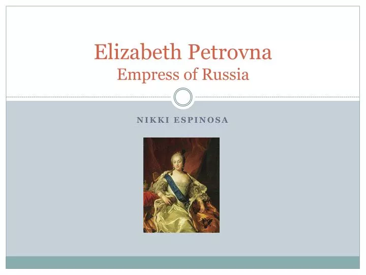 elizabeth petrovna empress of russia