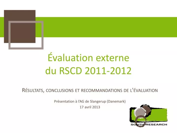valuation externe du rscd 2011 2012