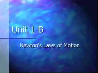 unit 1 b