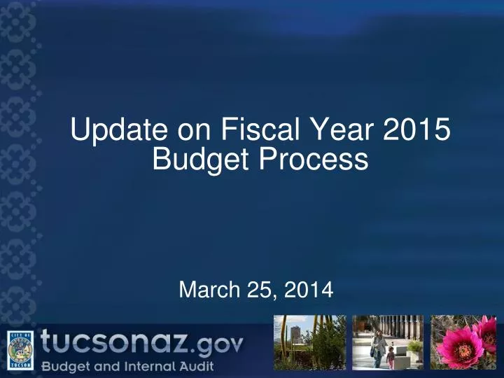 update on fiscal year 2015 budget process