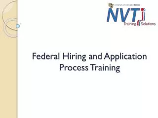 Federal Hiring and Application Process Training