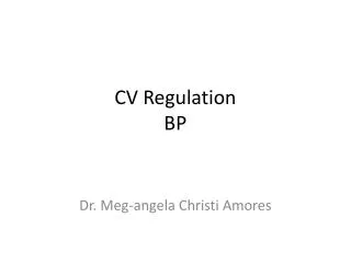 CV Regulation BP