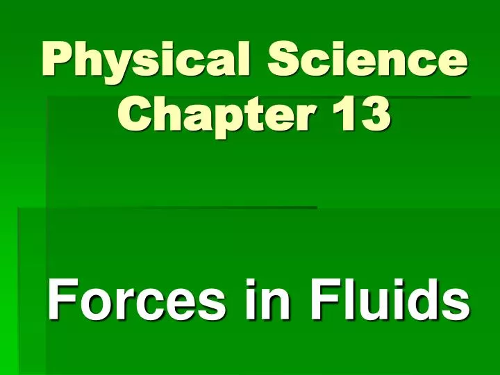 physical science chapter 13