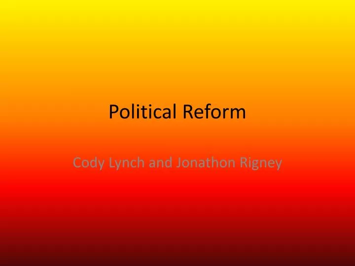 political reform